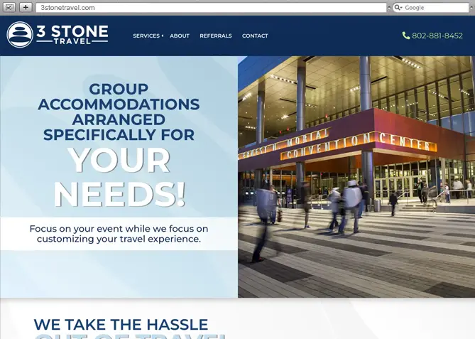 Responsive Website Design, Responsive Website Development for 3 Stone Travel