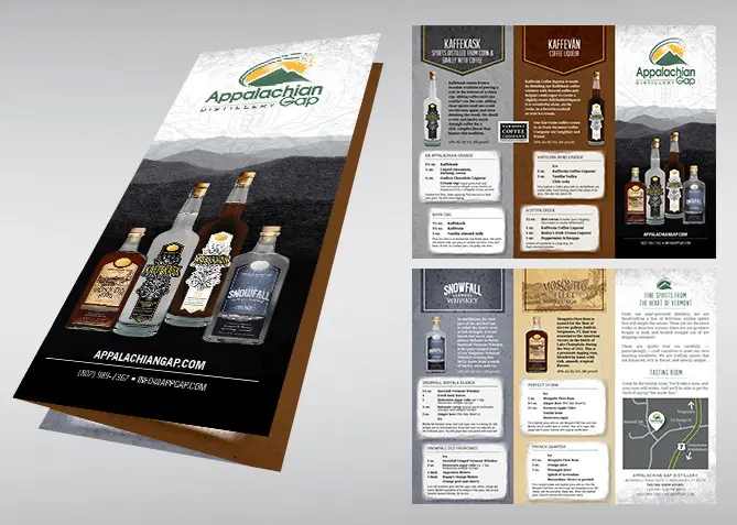 Brochure Design for Appalachian Gap Distillery