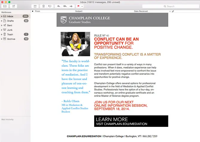 Email Marketing for Champlain College