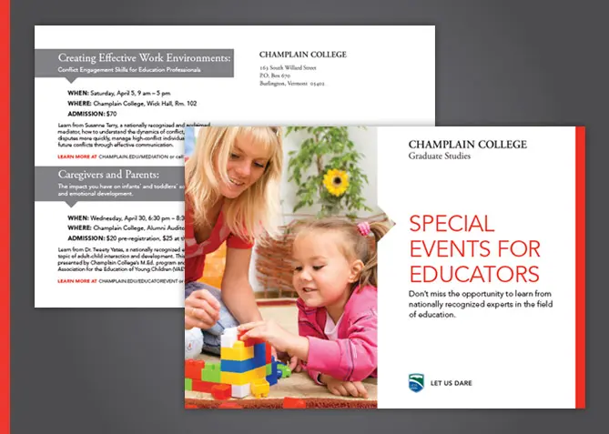 Event Postcard for Champlain College