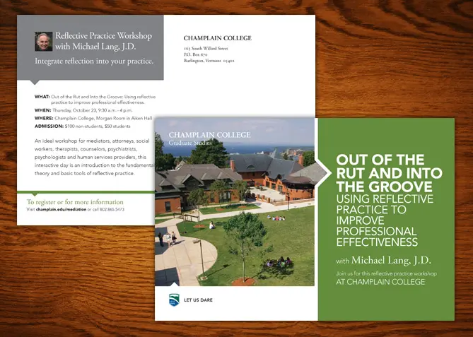 Event Postcard for Champlain College