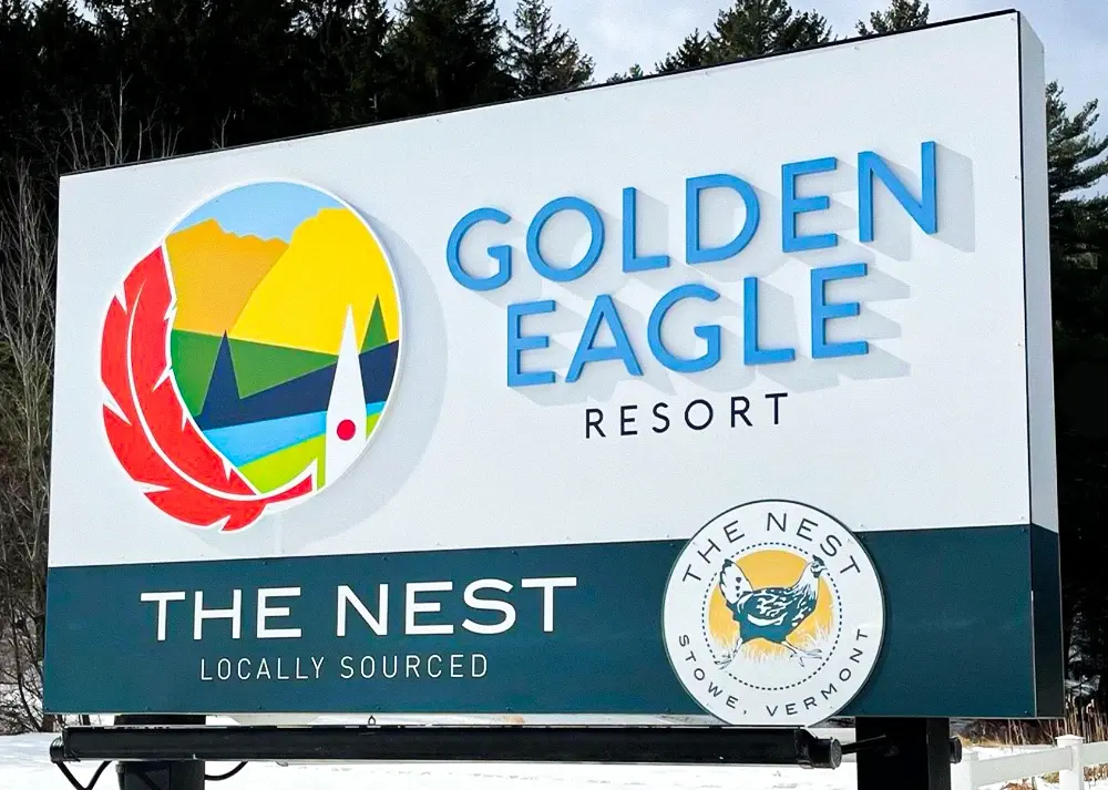 Road Sign for The Golden Eagle Resort