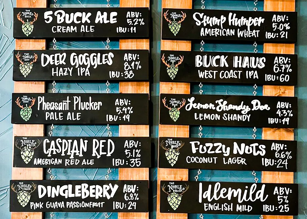 Interior Signage for The Noble Buck