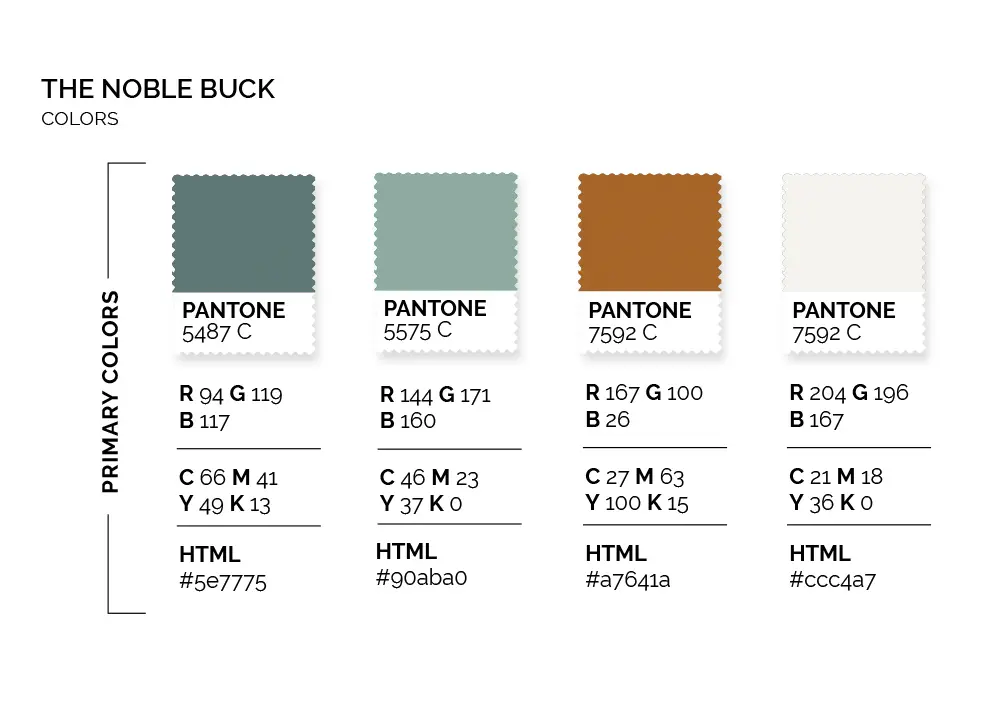 Color Pallete for The Noble Buck