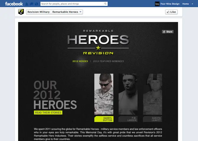 Custom Facebook Page for Revision