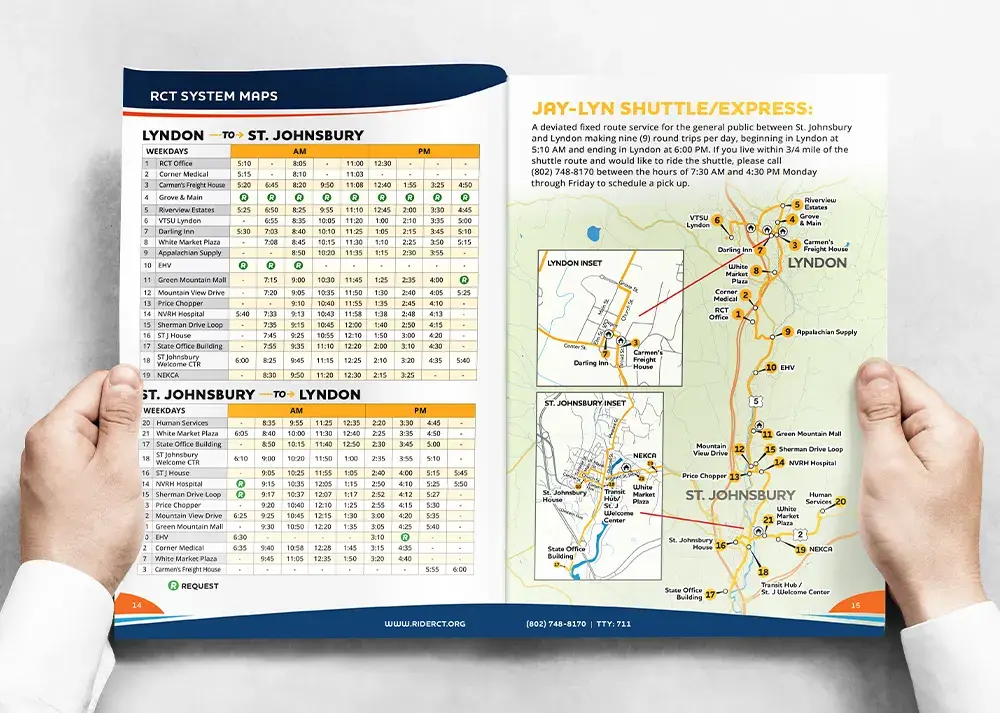Rider Guide Interior Pages for Rural Community Transportation