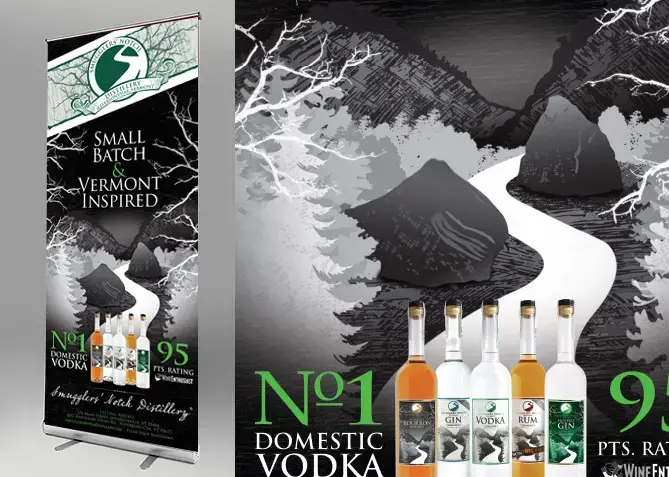 Environemtnal Branding for Smugglers' Notch Distillery