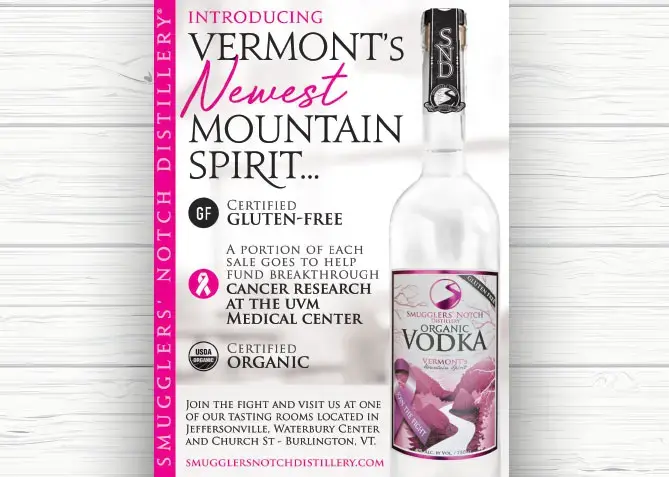 Graphic Design for Smugglers' Notch Distillery