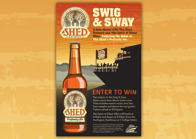 Print Ad for The Shed Brewery