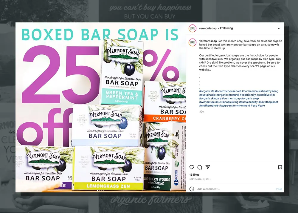 Social Media for Vermont Soap