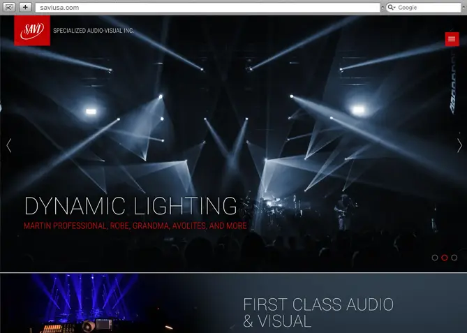 Responsive Website Design, Responsive Website Development for Specialized Audio-Visual Inc.