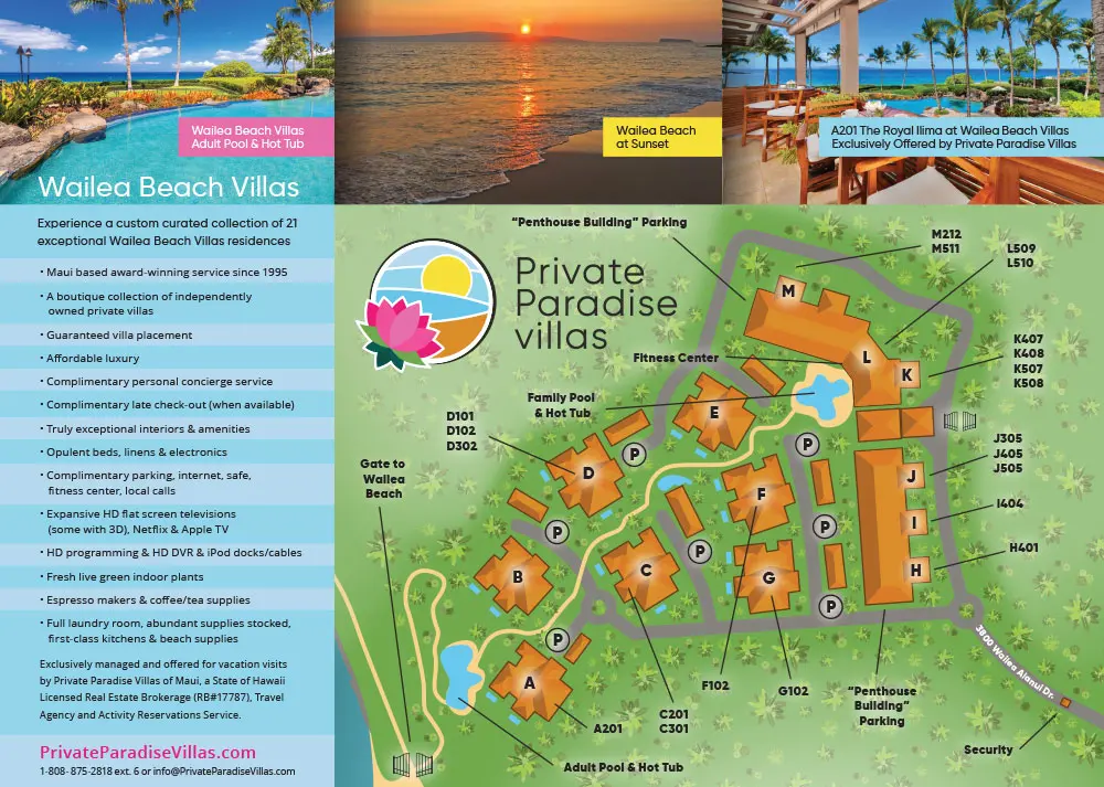 Illustration for Private Paradise Villas Resort Map