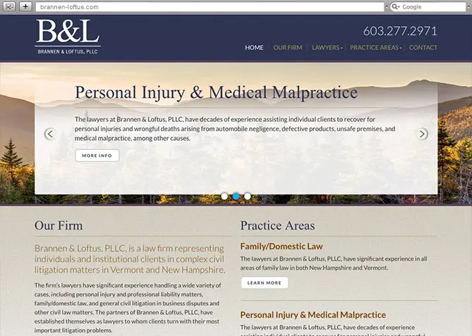 Responsive Website Design, Responsive Website Development for Brannen and Loftus