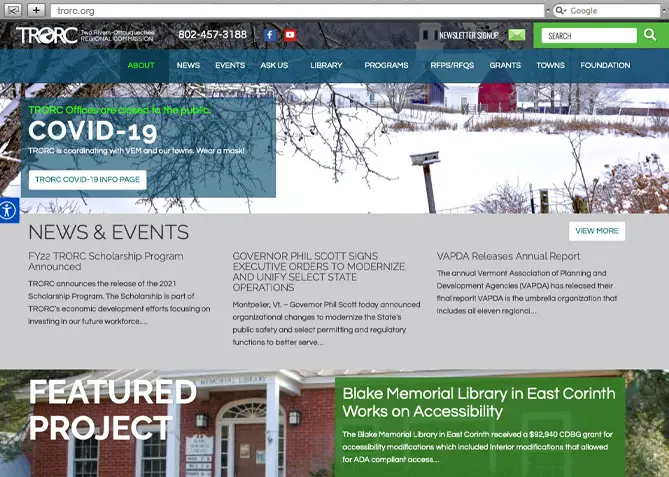 Responsive Website Design, Responsive Website Development for TRORC