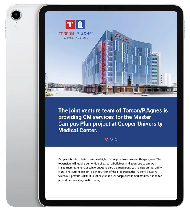Website design for Torcon/P. Agnes - ipad view.