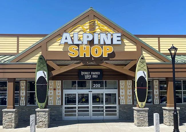 Exterior Sign for the Alpine Shop
