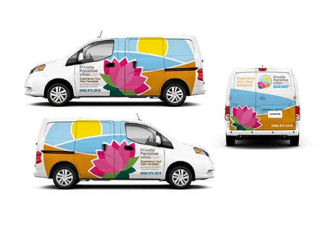 Truck Wrap for Private Paradise Villas