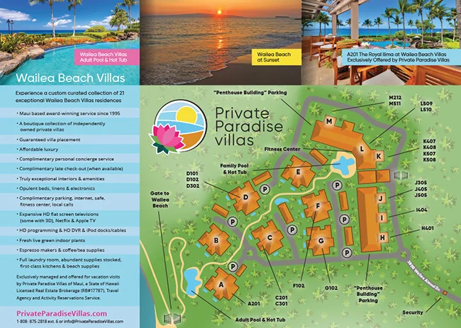 Illustration for Private Paradise Villas Resort Map