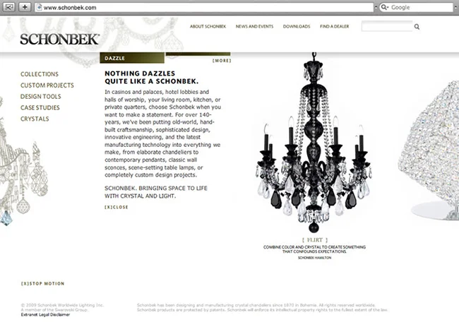 Vermont Website Design, Website Development for Schonbek