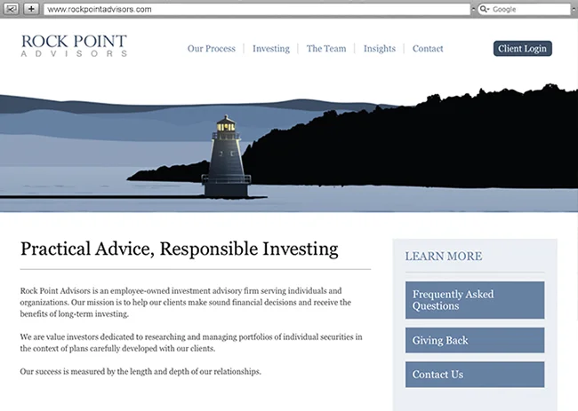 Responsive Website Design, Responsive Website Development for Rock Point Advisors