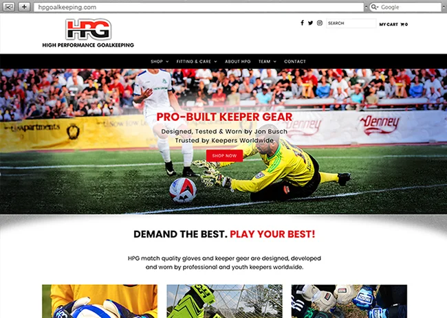 Responsive Ecommerce Design, Responsive Ecommerce Development for High Performance Goalkeeping