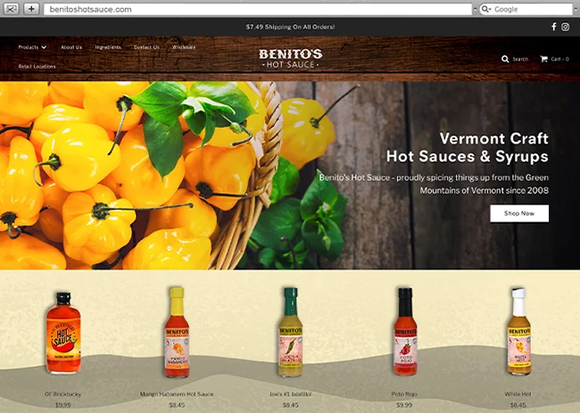 Responsive Ecommerce Design, Responsive Ecommerce Development for Benitos