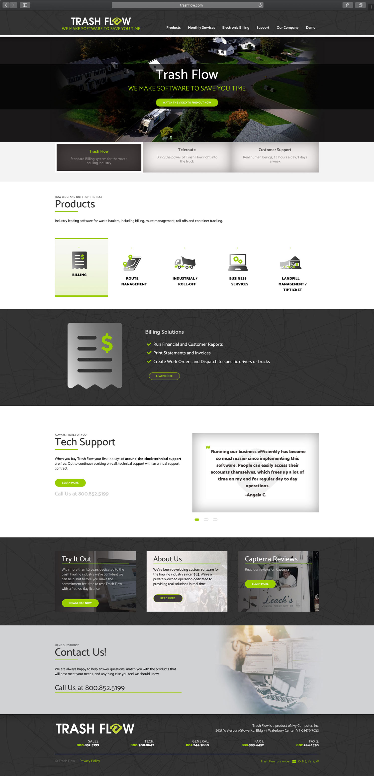 Website design and website development for client-replace - homepage view.