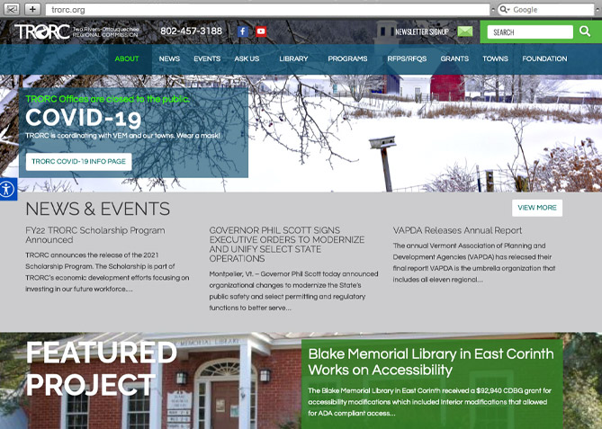 Responsive Website Design, Responsive Website Development for TRORC