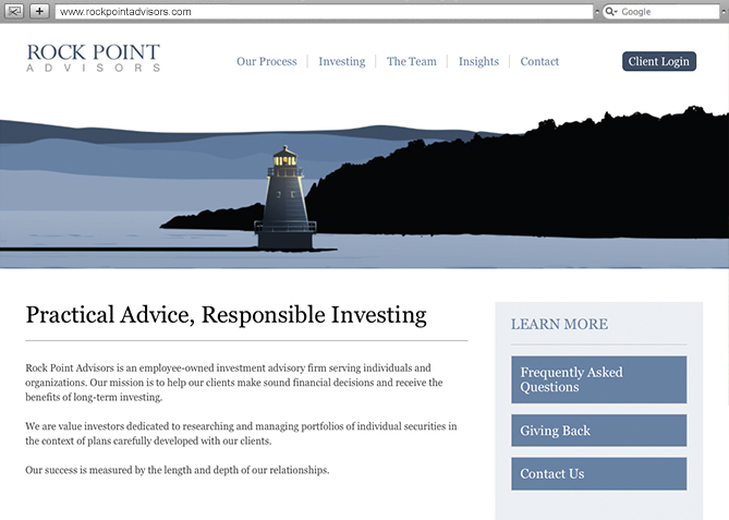 Responsive Website Design, Responsive Website Development for Rock Point Advisors