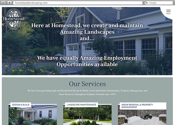 Responsive Website Design, Responsive Website Development for Homestead Landscaping